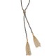  Two-Tone Pave Knotted Rope Lariat Necklace, (30-1/2+3)