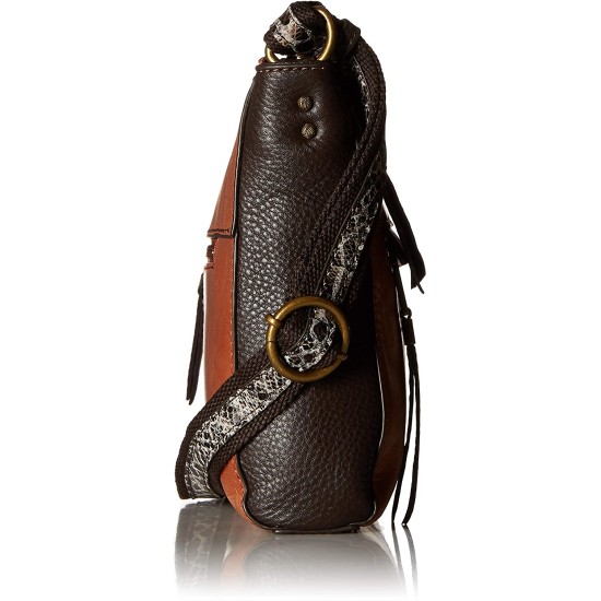  Alameda Leather Crossbody, Tobacco Snake Multi