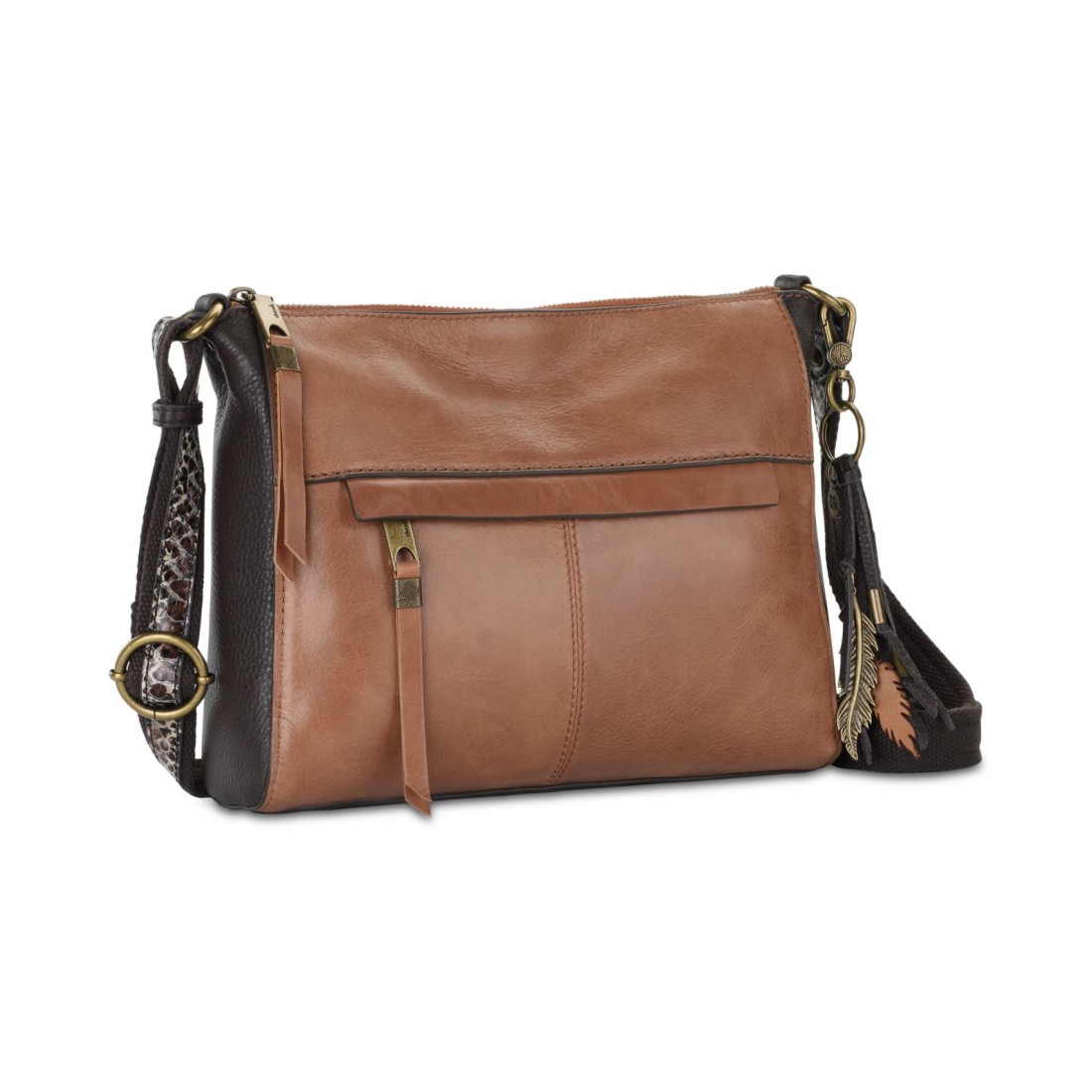 The Sak Alameda Leather Crossbody, Tobacco Snake Multi