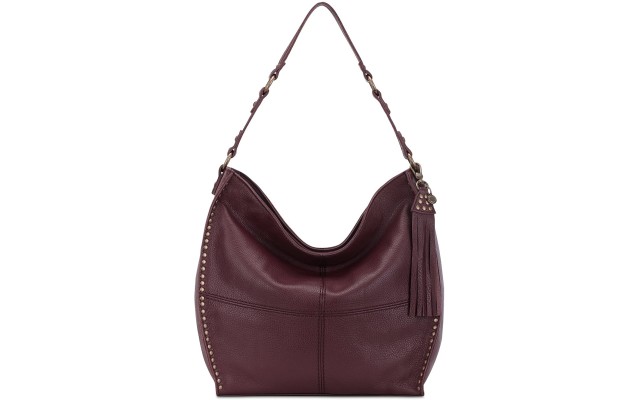  Silverlake Leather Hobo Handbag, Cabernet