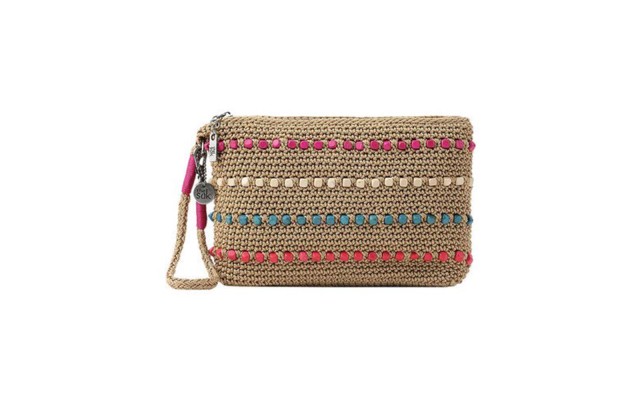  Womens Sayulita Wristlet, Camel Multi Wood Beads