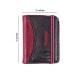  Men's Minimalist Wallet Slim Bifold With Multi Credit Card Pockets Large Capacity, Black-Bordeaux