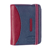 The Season Essentials Men's Minimalist Wallet Slim Bifold With Multi Credit Card Pockets Large Capacity, Navy-Bordeaux