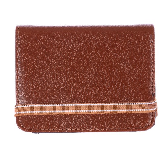  Men's Minimalist Wallet Slim Bifold With Multi Credit Card Pockets Large Capacity, Dark Brown-Brown