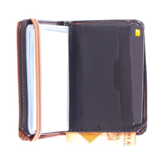  Men's Minimalist Wallet Slim Bifold With Multi Credit Card Pockets Large Capacity, Dark Brown-Brown