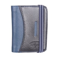The Season Essentials Men's Minimalist Wallet Slim Bifold With Multi Credit Card Pockets Large Capacity, Black/Navy
