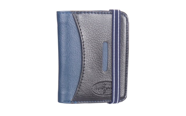  Men's Minimalist Wallet Slim Bifold With Multi Credit Card Pockets Large Capacity, Black/Navy
