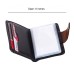  Men’s Slim Bifold Wallet With Snap Closure Multi Compartments, black-brown