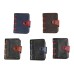  Men’s Slim Bifold Wallet With Snap Closure Multi Compartments, Black-Bordeaux