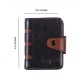  Men’s Slim Bifold Wallet With Snap Closure Multi Compartments, black-brown
