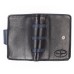  Men’s Slim Bifold Wallet With Snap Closure Multi Compartments, Black/Navy