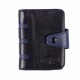 Men’s Slim Bifold Wallet With Snap Closure Multi Compartments, Black/Navy