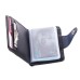  Men’s Slim Bifold Wallet With Snap Closure Multi Compartments, Black/Navy