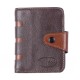  Men’s Slim Bifold Wallet With Snap Closure Multi Compartments, Dark Brown-Brown