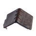  Men’s Slim Bifold Wallet With Snap Closure Multi Compartments, Dark Brown-Brown