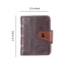  Men’s Slim Bifold Wallet With Snap Closure Multi Compartments, Dark Brown-Brown