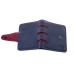  Men’s Slim Bifold Wallet With Snap Closure Multi Compartments, Navy-Bordeaux