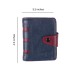  Men’s Slim Bifold Wallet With Snap Closure Multi Compartments, Navy-Bordeaux