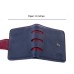  Men’s Slim Bifold Wallet With Snap Closure Multi Compartments, Navy-Bordeaux