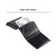  Men’s Trifold Wallet Sleek and Slim With Special Opening Mechanism, Black