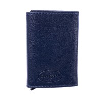 The Season Essentials Men’s Trifold Wallet Sleek and Slim With Special Opening Mechanism, Navy