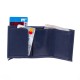  Men’s Trifold Wallet Sleek and Slim With Special Opening Mechanism, Navy