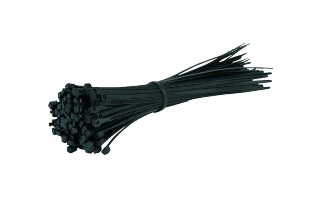  Multi-Purpose Zip Ties & Hook and Loop Straps Set, 20 pcs - 11in Black