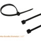  Multi-Purpose Zip Ties & Hook and Loop Straps Set, 200 pcs - 4in Black