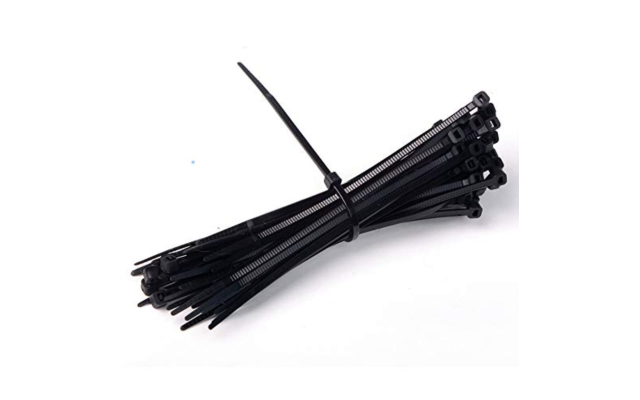  Multi-Purpose Zip Ties & Hook and Loop Straps Set, 80 pcs - 8in Black