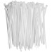  Multi-Purpose Zip Ties & Hook and Loop Straps Set, 80 pcs - 8in White