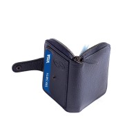 The Season Essentials Unisex Credit Card Case with Snap Closure, Navy