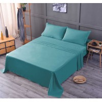 the Season Essentials Wrinkle Free Sheet Sets with Deep Pockets & Stain Resistant, 1800 Thread Count Bamboo Based, Teal, California King