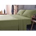  Wrinkle Free Sheet Sets with Deep Pockets & Stain Resistant, 1800 Thread Count Bamboo Based, Sage/Green, California King