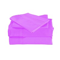 the Season Essentials Wrinkle Free Sheet Sets with Deep Pockets & Stain Resistant, 1800 Thread Count Bamboo Based, Lavender, California King