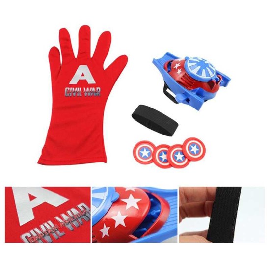  Kids Superhero Magic Gloves with Wrist Ejection Launcher, Mr. America