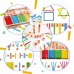  Math Is a Game Cognitive Developmental Toy for Math Area of Montessori Education – Counting and Color Differentiation Game for Pre-K, Kindergarten Toddlers, Kids, Wooden