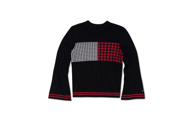  Big Girls Flag Sweaters, Black, 8-10 Medium