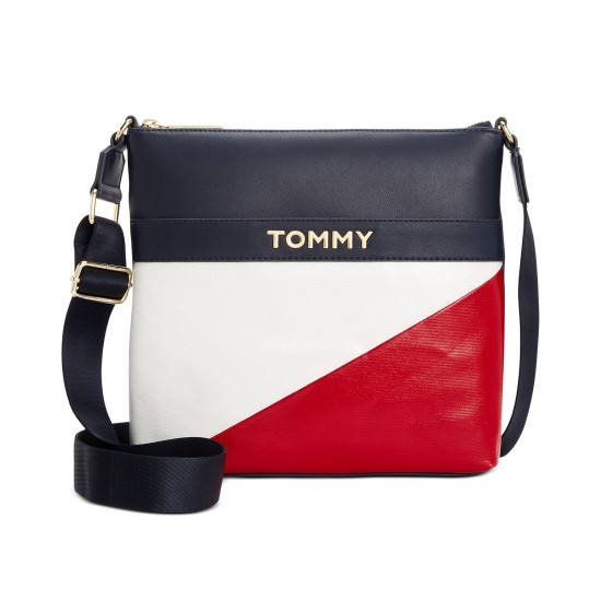  Cassie Large Crossbody, Navy/Red/White