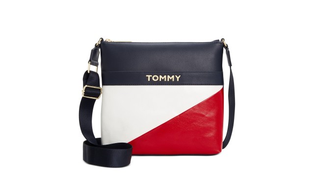  Cassie Large Crossbody, Navy/Red/White