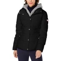 Tommy Hilfiger Hoodie Puffer Coat, Black, S