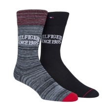 Tommy Hilfiger Men’s 2-Pk. Logo Socks (Blue/Multi, 7-12)