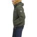  Men’s Big & Tall Short Parka Jacket with Faux Fur Hood, (Green, LT)