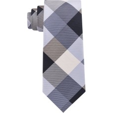 Tommy Hilfiger Men’s Bold Plaid Silk Tie, Navy