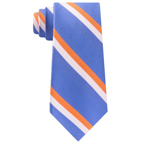  Men’s Bright Medium Stripe Tie (Orange)