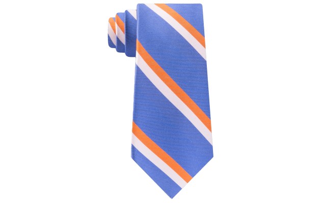  Men’s Bright Medium Stripe Tie (Orange)