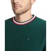  Men’s Geneva Regular-Fit Tipped Ribbed-Knit Sweater, Botanical Green, M