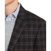  Men’s Long Classic Blazer, Wine/Black, 40L