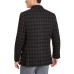 Men’s Long Classic Blazer, Wine/Black, 40L