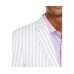  Men’s Modern-Fit Blue/White Stripe Sport Coat (Blue, 42 T)