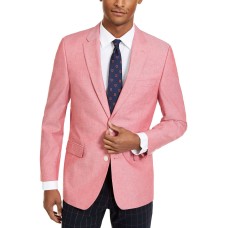 Tommy Hilfiger Men’s Modern-Fit Chambray Sport Coats (Red, 40 R)